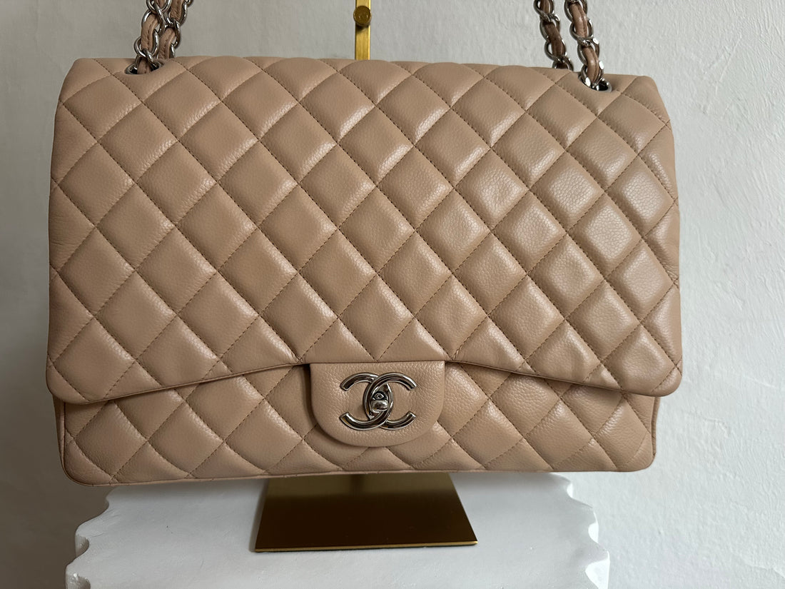 Chanel Maxi Jumbo Caviar Leather Flap
