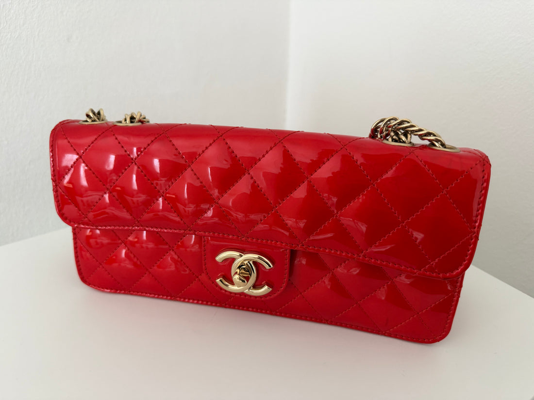 Chanel Red Patent Leather Bag