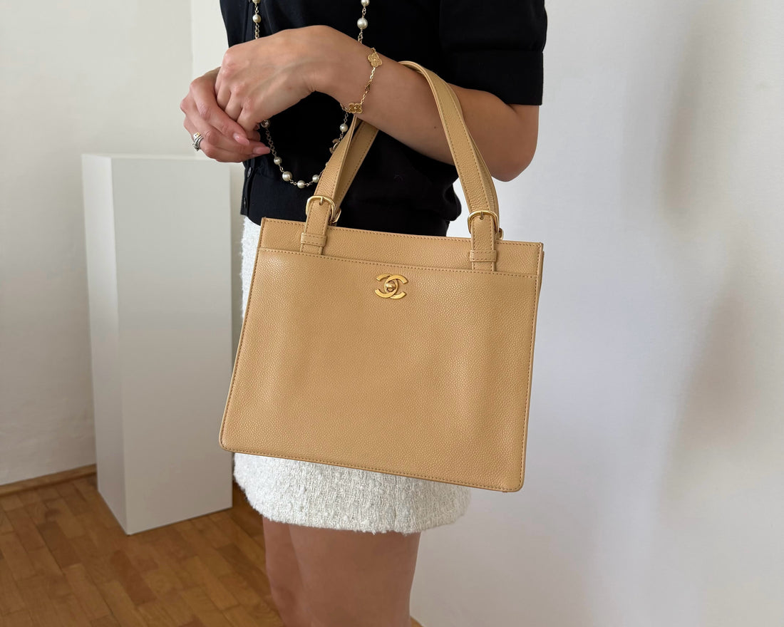 Chanel Vintage Caviar Leather Tote