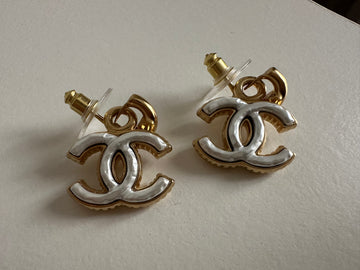 Chanel Golden CC Logo Earrings
