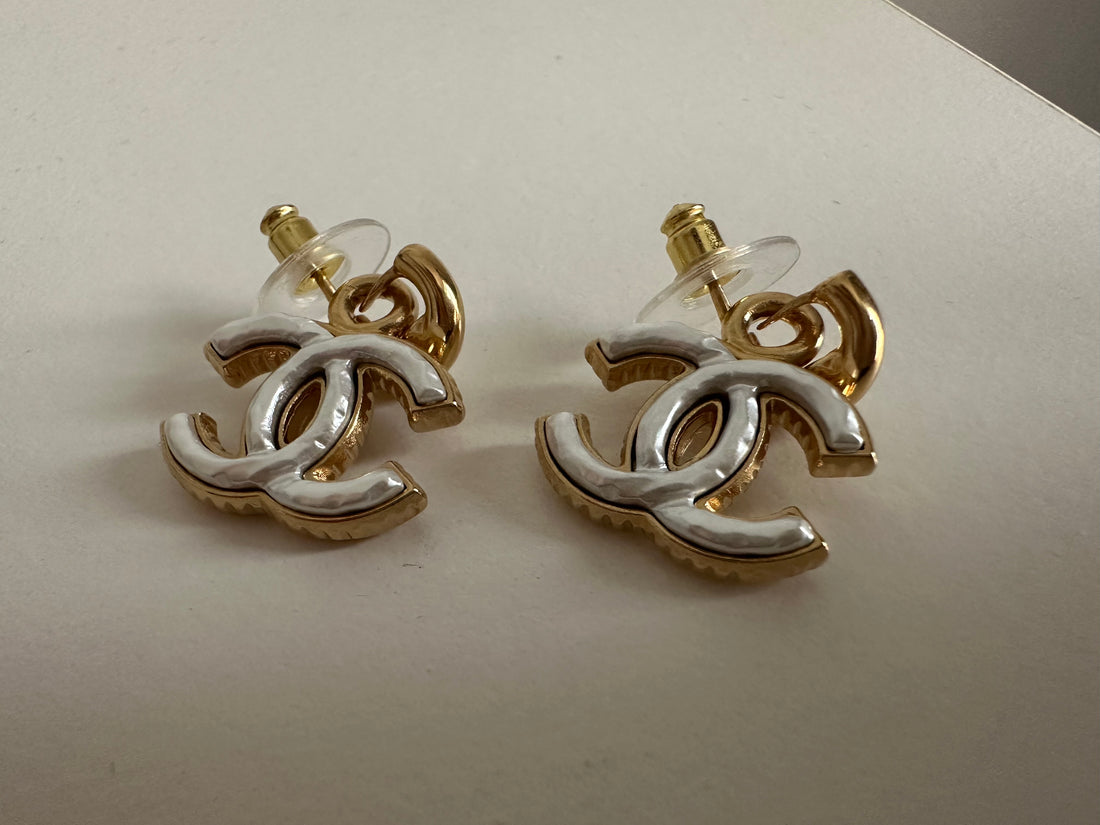 Chanel Golden CC Logo Earrings