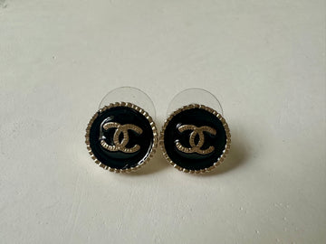 Chanel CC Round Earrings