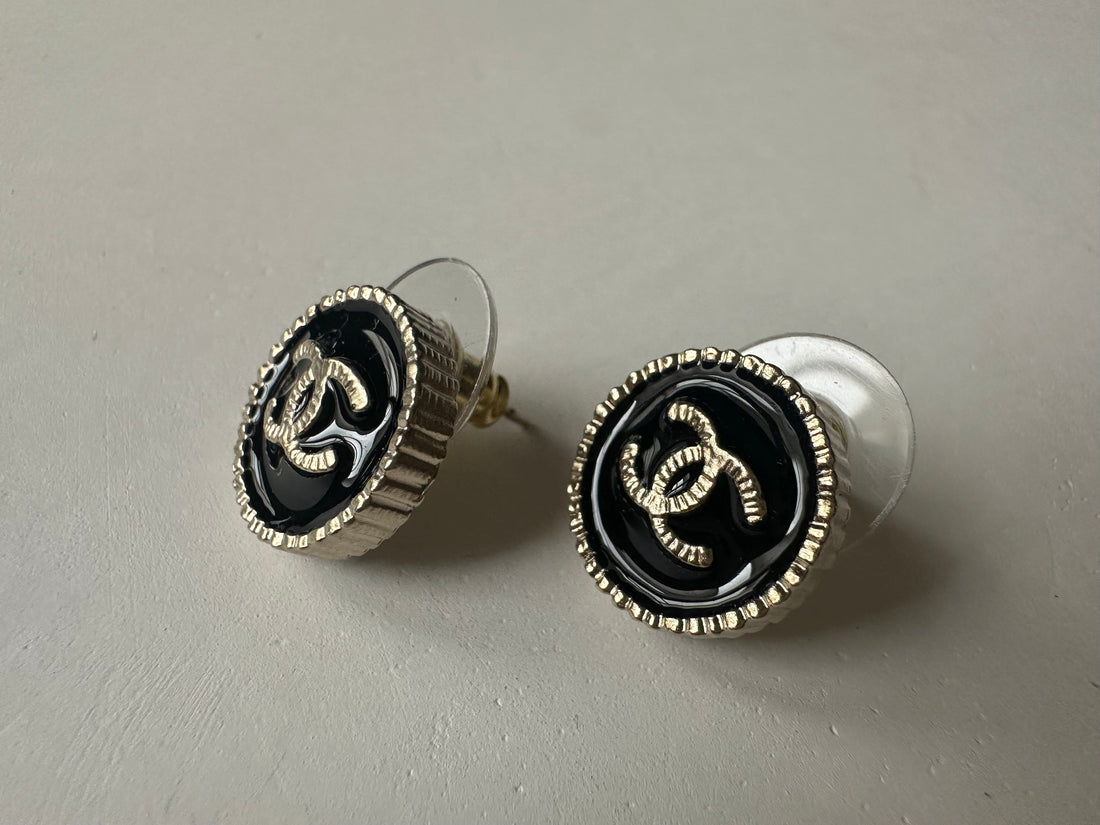 Chanel CC Round Earrings
